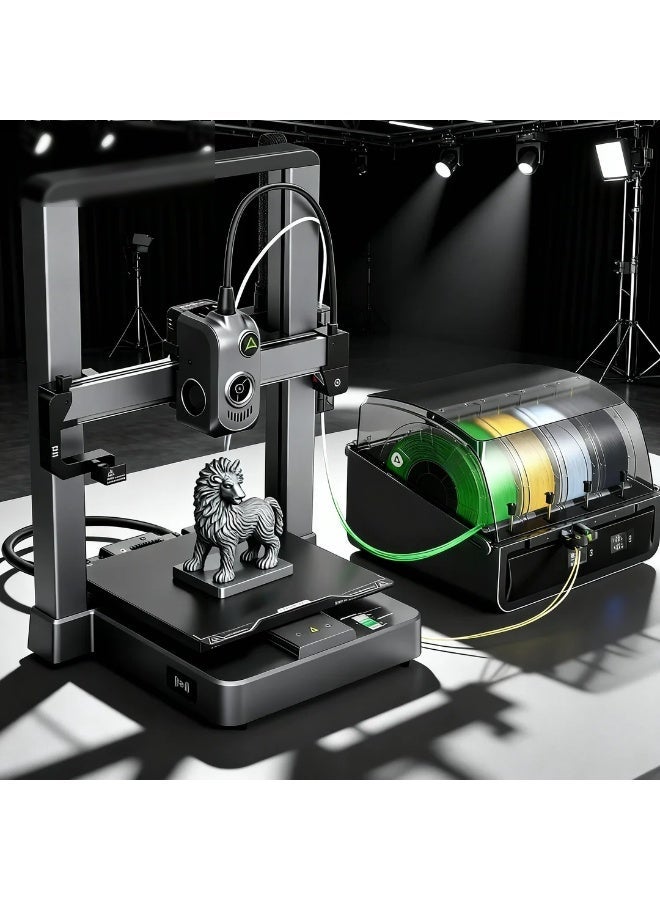 robotgcc Professional High Speed 3D Printer with 12000mm/s² Acceleration, Step-Servo Motion Control, Auto Bed Leveling, RFID Filament Detection, WiFi Smart Control, Multi-Material Desktop FDM 3D Printer for PLA PETG ABS Prototyping Engineering Education Creative Design - Image 4
