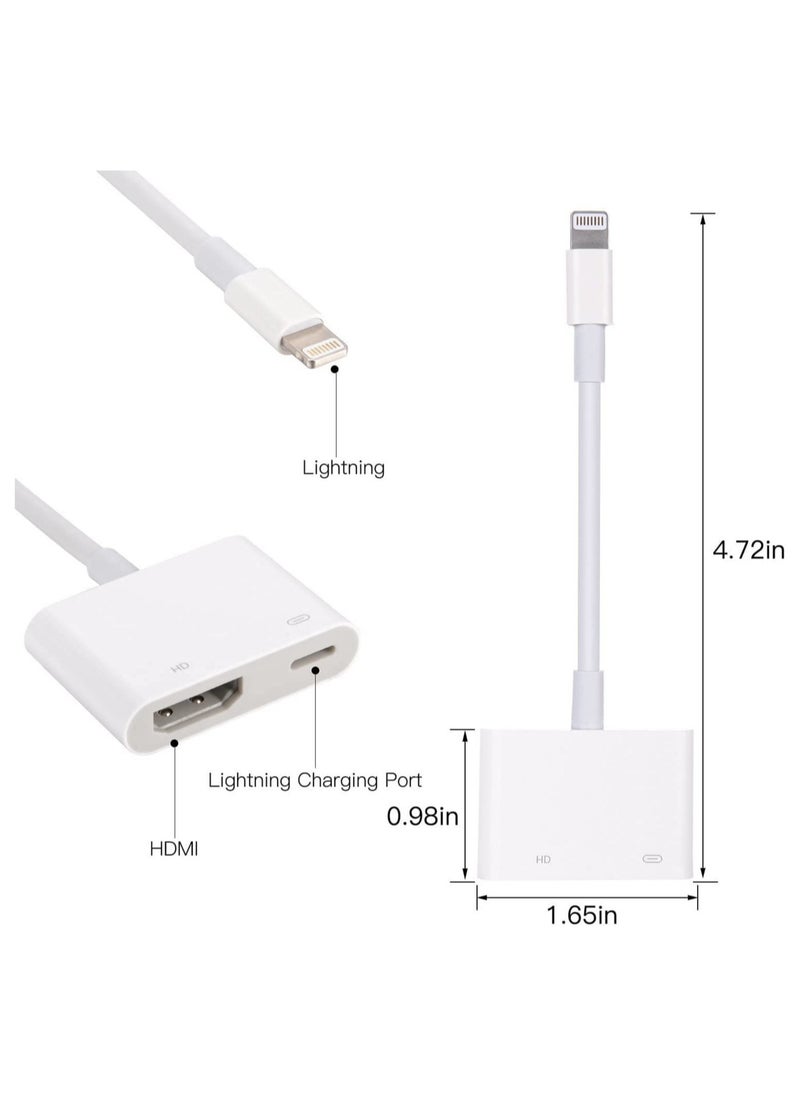 ELTRAZONE - [Apple MFi Certified] Lightning to HDMI Adapter,Compatible with iPhone iPad to HDMI Cable 1080P Video & Audio Sync Screen Digital AV Adapter Converter to HD TV - Image 1