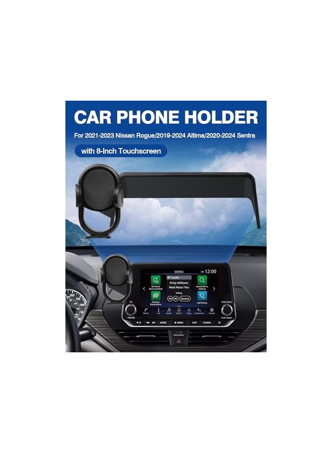 Green Tiger Generic Car Phone Holder Fit for Nissan Rogue 2021-2023/Altima 2019-2025/Sentra 2020-2025 Accessories Phone Mount 8-Inch Screen Cell Phone Automobile Cradles Hands-Free 360 Degree Rotation - Image 2