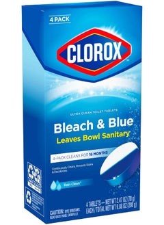 Clorox Clorox Automatic Rain Clean Toilet Bowl Cleaner Tablets (Bleach and Blue) - 4 Count  - Image 4