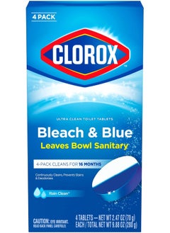 Clorox Clorox Automatic Rain Clean Toilet Bowl Cleaner Tablets (Bleach and Blue) - 4 Count  - Image 1