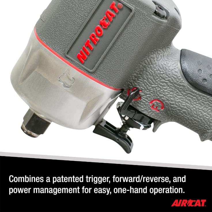 AIRCAT Pneumatic Tools 1056-XL 1/2-Inch NITROCAT Composite Compact Impact Wrench : Low Weight Power Impact Wrench : Tool for Automotive Improvement & Maintenance - Image 3