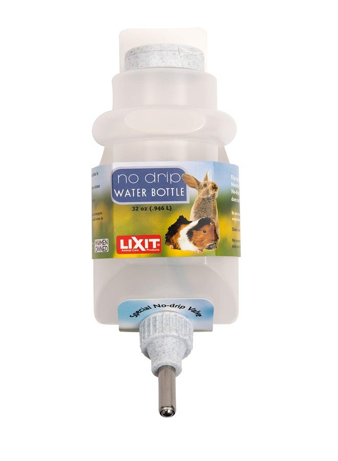 Lixit Top Fill No Drip Water Bottles for Rabbits, Ferrets, Hamsters, Guinea Pigs, Rats, Chinchillas and Other Small Animals (32 Ounce, Granite) - Image 1