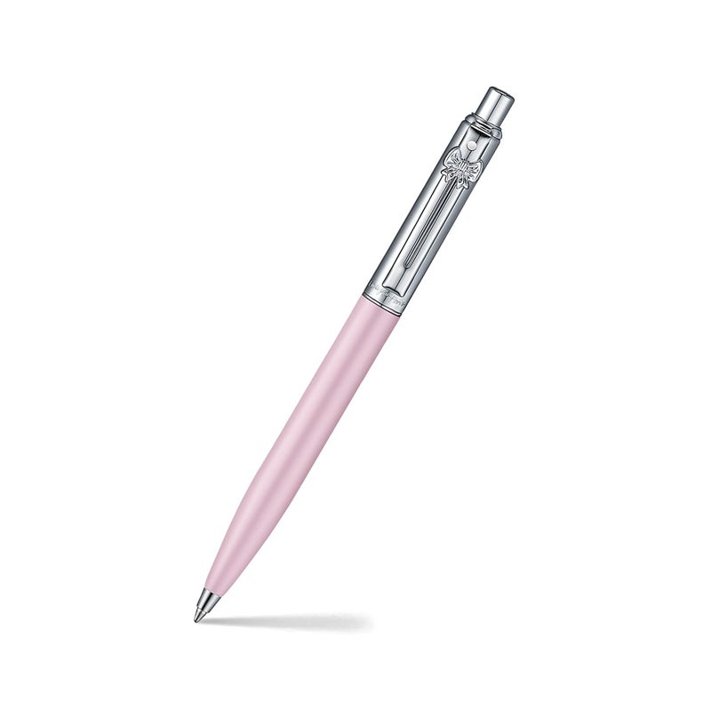 Sheaffer Gift Set - Eip Sentinel 321 Pink Matte Finish Ballpoint Pen With Chrome Trims And Full-Grain Leather Credit Card Holder - Image 3