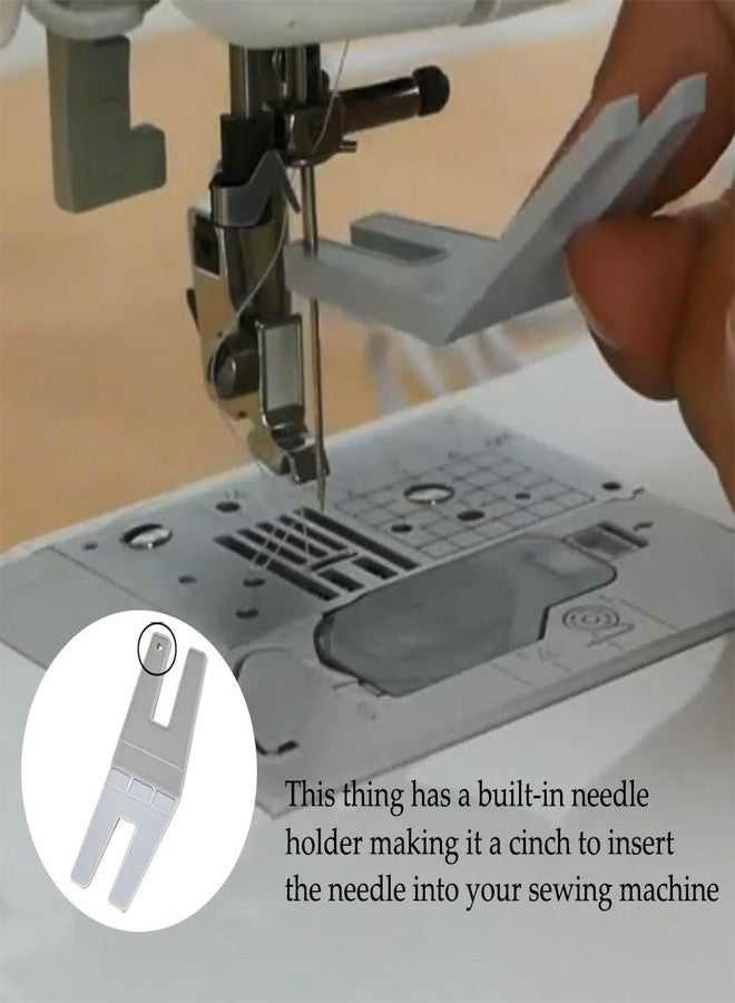 YEQIN Bulky Seam Jumper - Hump Jumping Presser Foot #413105601 Button Sewing Tool and Flush Plate Presser Foot for Chunky Denim and Hemlines - Compatible with Brother, Singer, Janome and Pfaff - Image 4