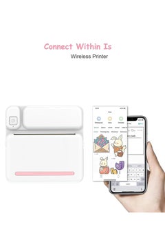 Generic Mini Thermal Printer Bluetooth Pocket Printer Portable Inkless Sticker Printer for Notes/Lists/Label/Memo/Scrapbook, Photos Compatible with iPhone iOS & Android or Tablet (with 6 Roll Paper)  - Image 3