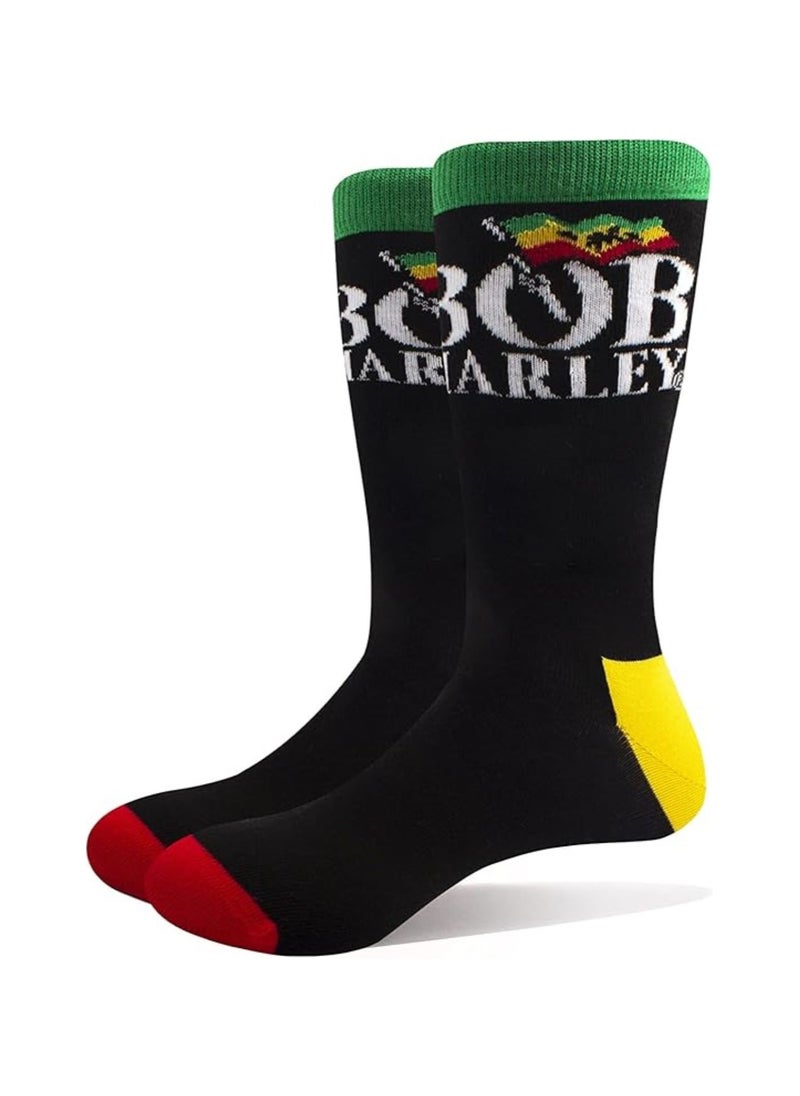 Bob Marley - Bob Marley Unisex Ankle Socks featuring the 'Logo' design motif. Officially Licensed Merchandise. EU 40-45. Quality Comfortable Fabric Socks available in a black colourway. - Image 1