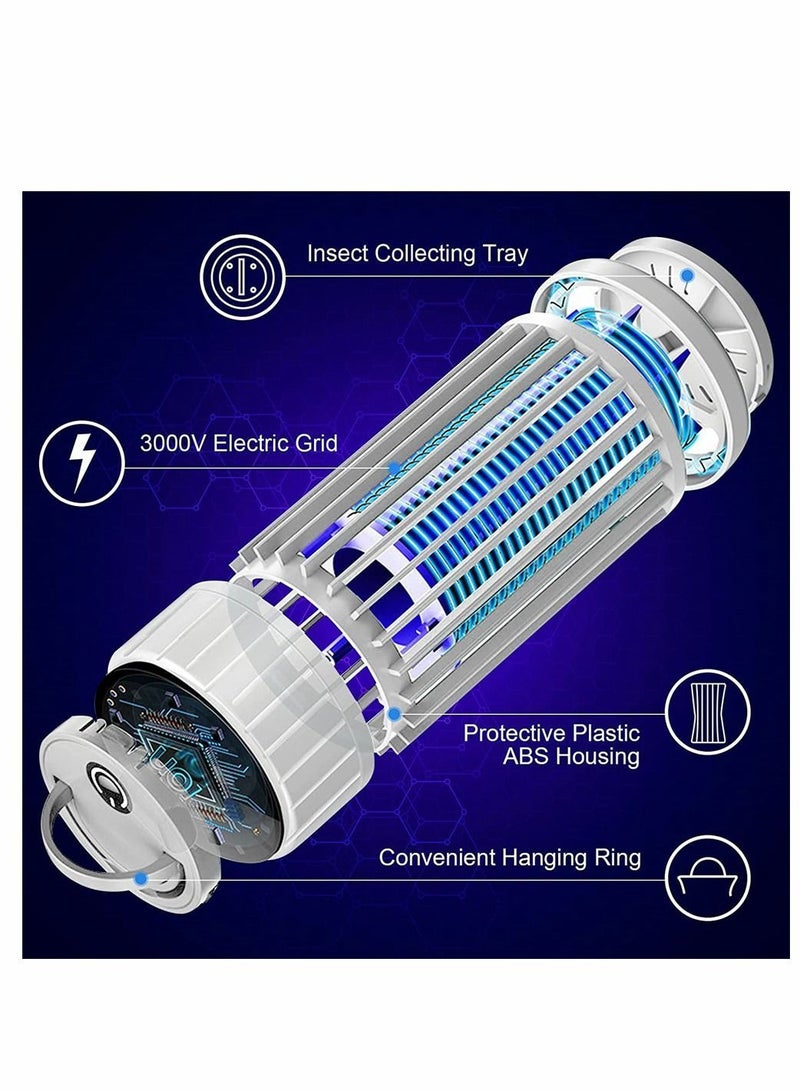 Y&D Electric Bug Zapper for Indoor Outdoor, 3000V High Powered UV Light Mosquito Killer, Waterproof Pest Control Insect Fly Trap Equipped USB Cable Home, Patio, Backyard, Camping - Image 2