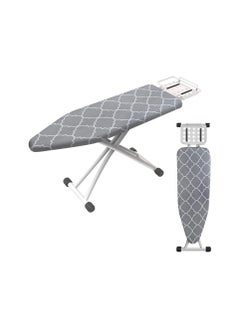 DMG TECH Ironing Board, 43'' * 13''Foldable Iron Stand with Extra Ironing Board Cover, Adjustable Height, Iron Rest & Safety Lock, Heat Resistant, Lightweight Ironing Table for Dorm, Home, Laundry Room Use  - Image 1