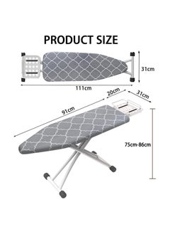DMG TECH Ironing Board, 43'' * 13''Foldable Iron Stand with Extra Ironing Board Cover, Adjustable Height, Iron Rest & Safety Lock, Heat Resistant, Lightweight Ironing Table for Dorm, Home, Laundry Room Use  - Image 2