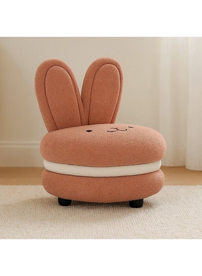 DANUBE HOME Bunny Macaron Kids Chair – Cute, Soft Upholstered Seat For Kids, Ideal For Bedroom, Playroom, Or Reading Nook – Pink & White - Image 1