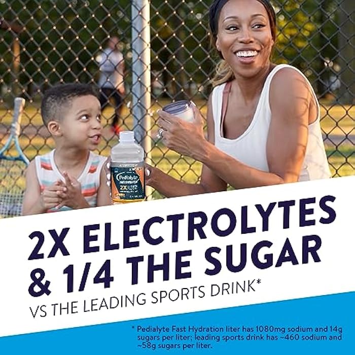 Pedialyte Fast Hydration Electrolyte Solution, Orange, Hydration Drink, 33.8 Fl Oz (Pack of 4) - Image 5