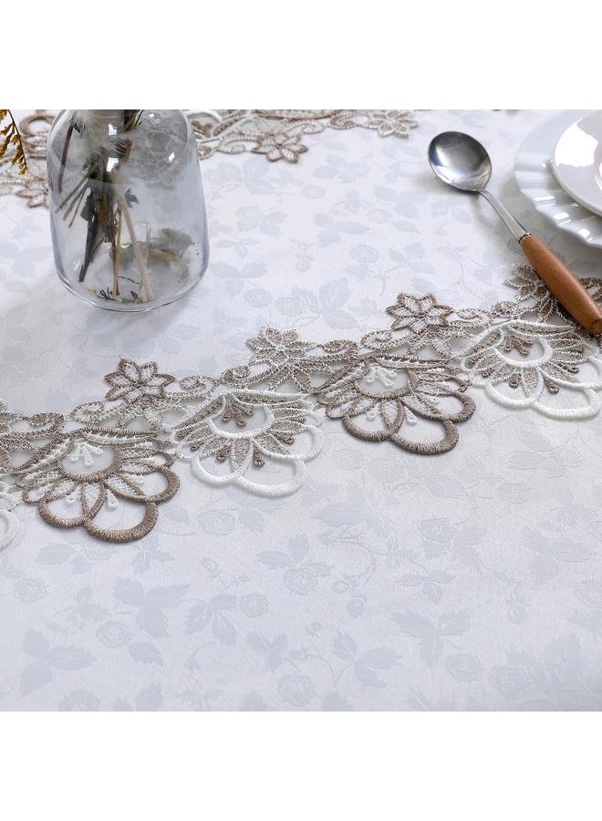 Bluejw European Style Light Luxury Tablecloth Source Factory Satin Jacquard Household Dining Tablecloth Waterproof Coffee Table Tablecloth High-grade Tablecloth - Image 1