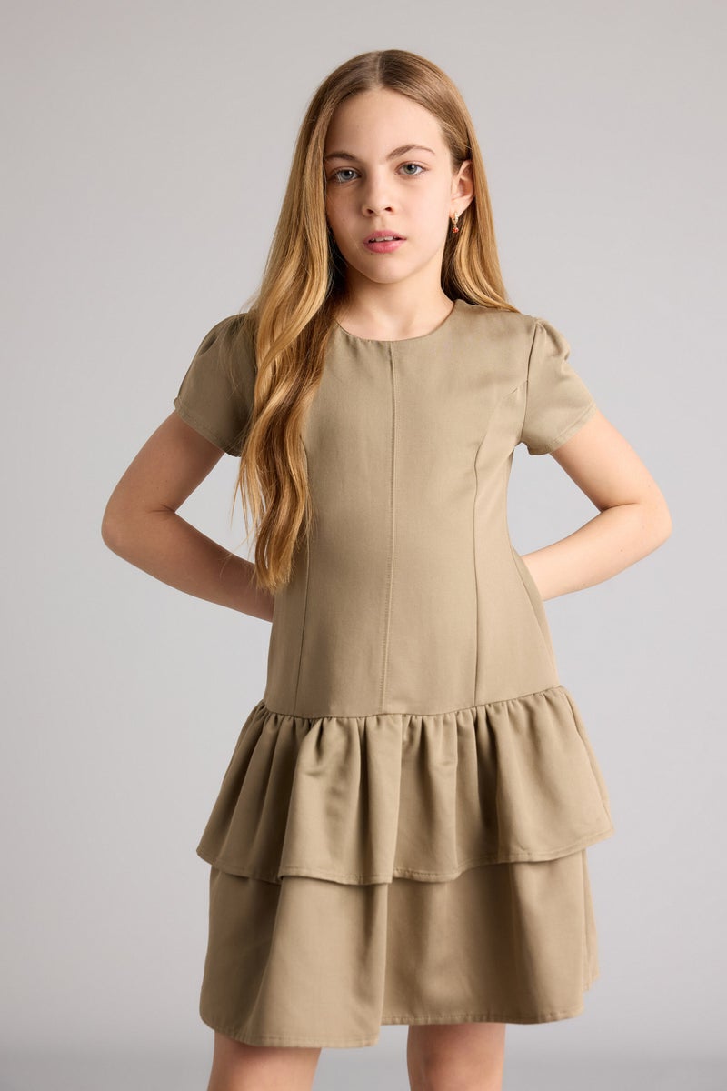 ديفاكتو فستان بناتي جبردين قصة عادية - Image 3