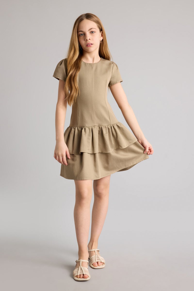 ديفاكتو فستان بناتي جبردين قصة عادية - Image 2