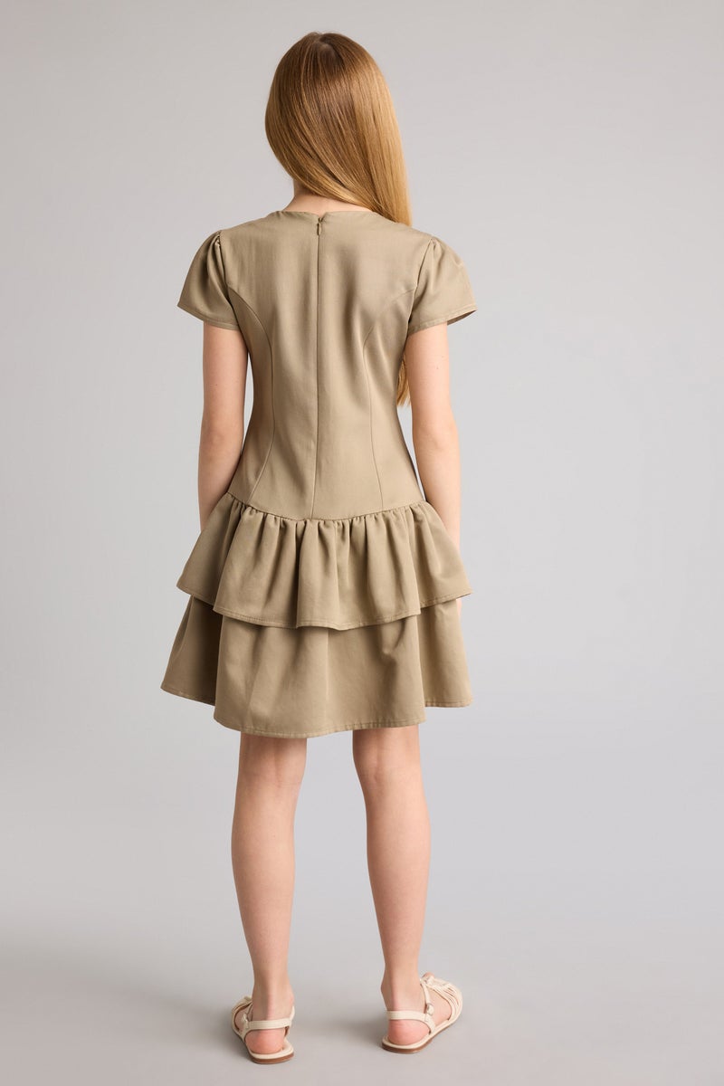 ديفاكتو فستان بناتي جبردين قصة عادية - Image 5