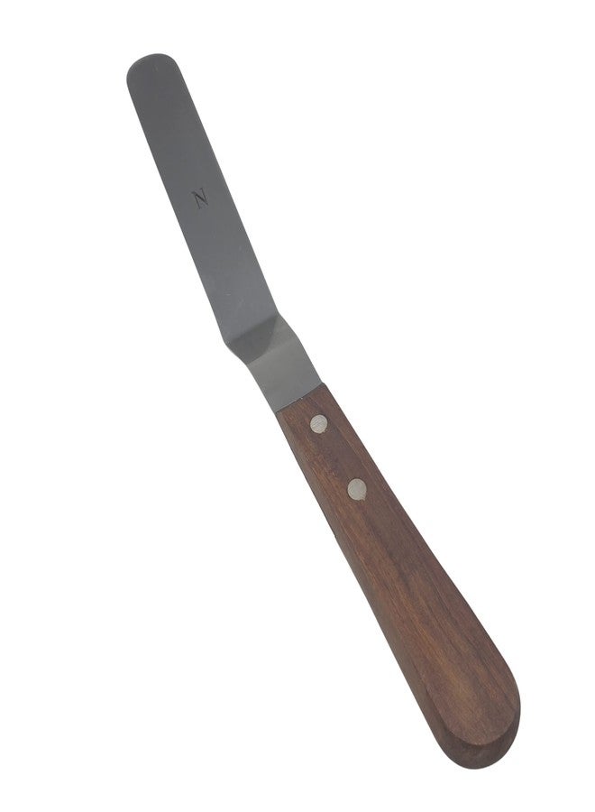 Nutlink Professional Cake Decorating Tools - Stainless Steel 6.5" Offset Cake Spatula - Icing Spatulas with Wood Handle (6.5 inch) - Image 3
