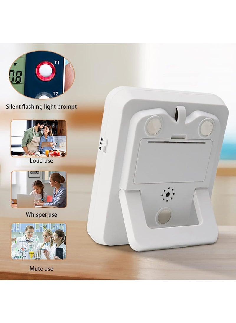 Excefore Digital Kitchen Timer Stopwatch Cooking Timers For Kitchen 3 Channels Timers Display Electronic Digital Countdown and Count up Loud Alarm With Time Memory Function Cooking Timer - Image 4