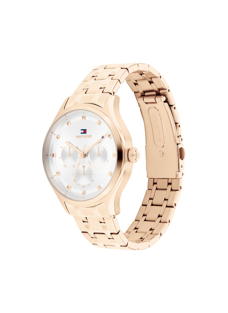 TOMMY HILFIGER - TOMMY HILFIGER ROUND ANALOG WOMEN'S LIGHT GREY CASE WATCH - 1782752 - Image 1