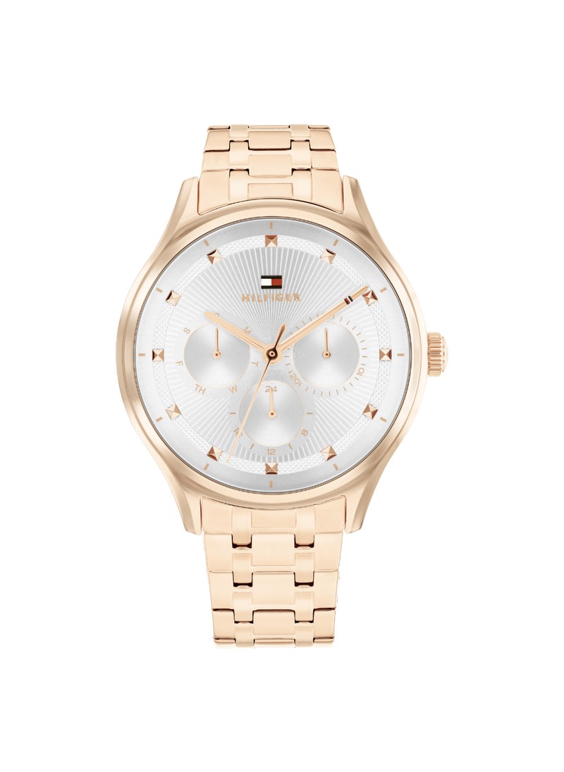 TOMMY HILFIGER - TOMMY HILFIGER ROUND ANALOG WOMEN'S LIGHT GREY CASE WATCH - 1782752 - Image 1