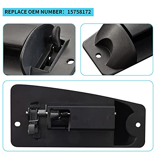 MuHize Left Driver Exterior Door Handle for 1999-2007 Chevy Silverado & GMC Sierra Extended Cab - Door Handle Direct Fit Replacement (Black) - Image 3