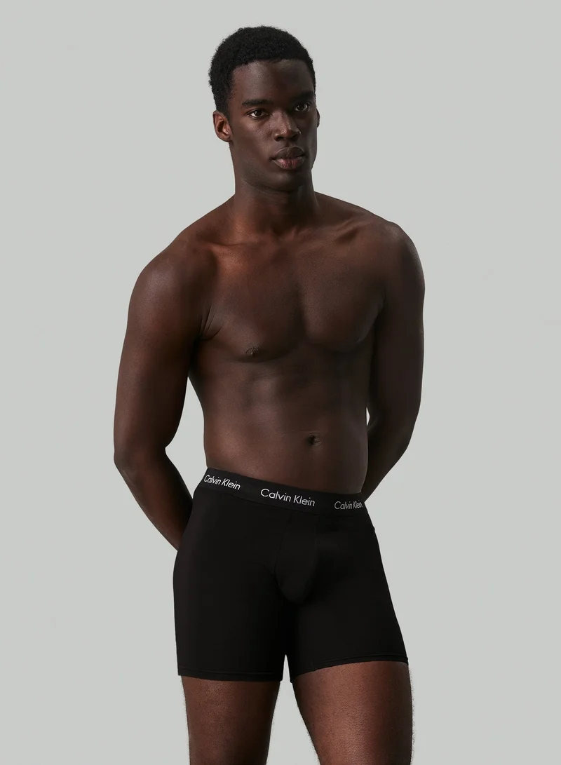 CALVIN KLEIN 3 Pack Boxer Briefs - Cotton Stretch