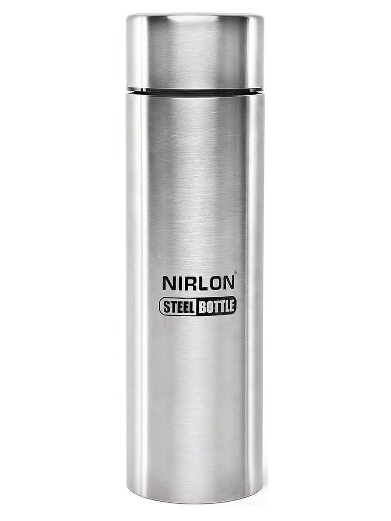NIRLON Stainless Steel Single Wall Water Bottle/Fridge Refrigerator Bottle/ 100% Leak Proof/Office Bottle/School Bottle, 1000 ML, Set of 2 (FB_Jeet) - Image 3