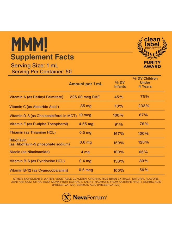 NovaFerrum NovaMV Multivitamin Supplement for Infants and Toddlers 50 mL - Image 3