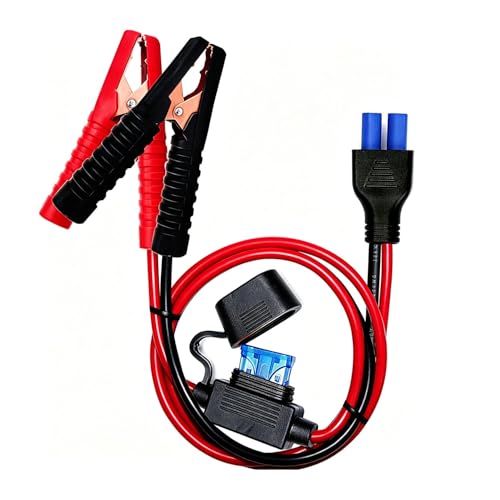 YETOR Battery Alligator Clips10AWG Female EC5 Jump Starter Cable with Battery ClampsAlligator Clip Clamp to EC5 Connector Extension Charging Cable for Emergency Car Jump Starter Booster60CM - Image 1