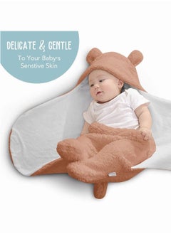 Y&D Baby Swaddle Blanket, SYOSI Ultra-Soft Plush Essential for Infants 0-6 Months, Receiving Swaddling Wrap, Ideal Newborn Registry and Toddler Boy Accessories, Perfect Girl Shower Gift (Brown)  - Image 2