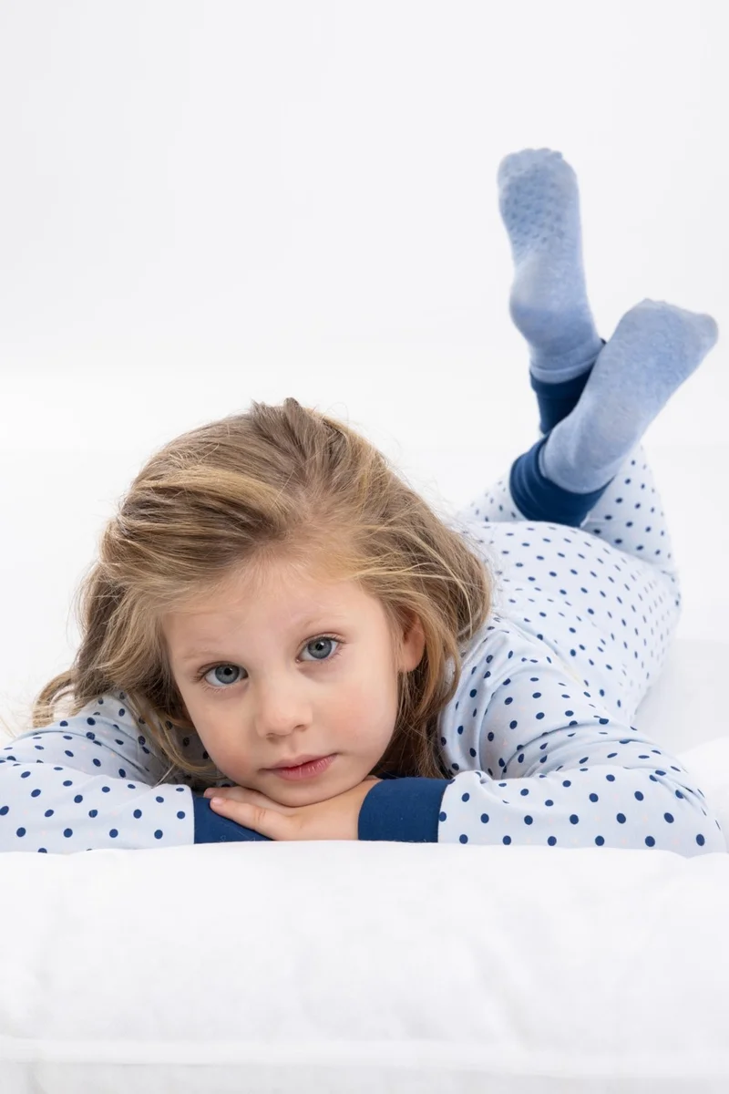 Baykar Girls Long Sleeve Pajama Set 9198 Blue