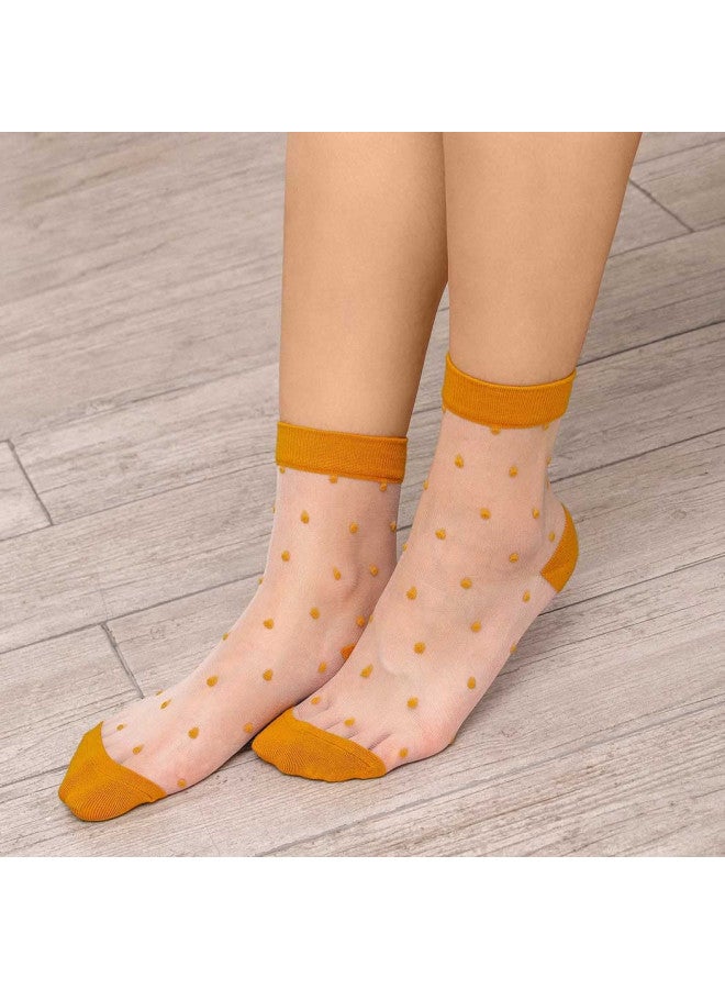 Campsis Women Sheer Sock Elastic See Through Socks Ultrathin Transparent Mesh Socks Summer Daily for Women(Pack of 4) - Image 4