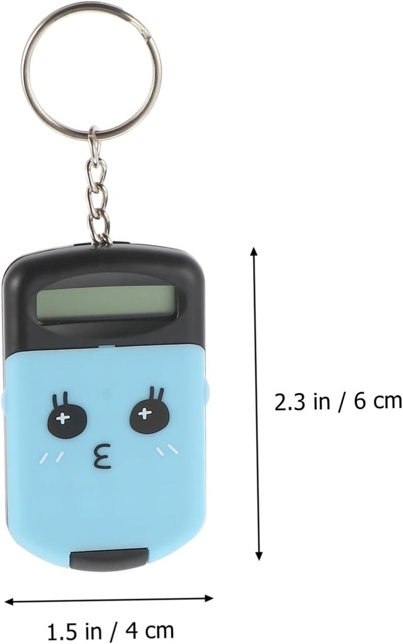 Kisangel 2Pcs Portable Mini Calculator Set for Students and Office Use Compact Cartoon Arithmetic Calculators with Black Shell Battery Powered for School and Travel - Image 2