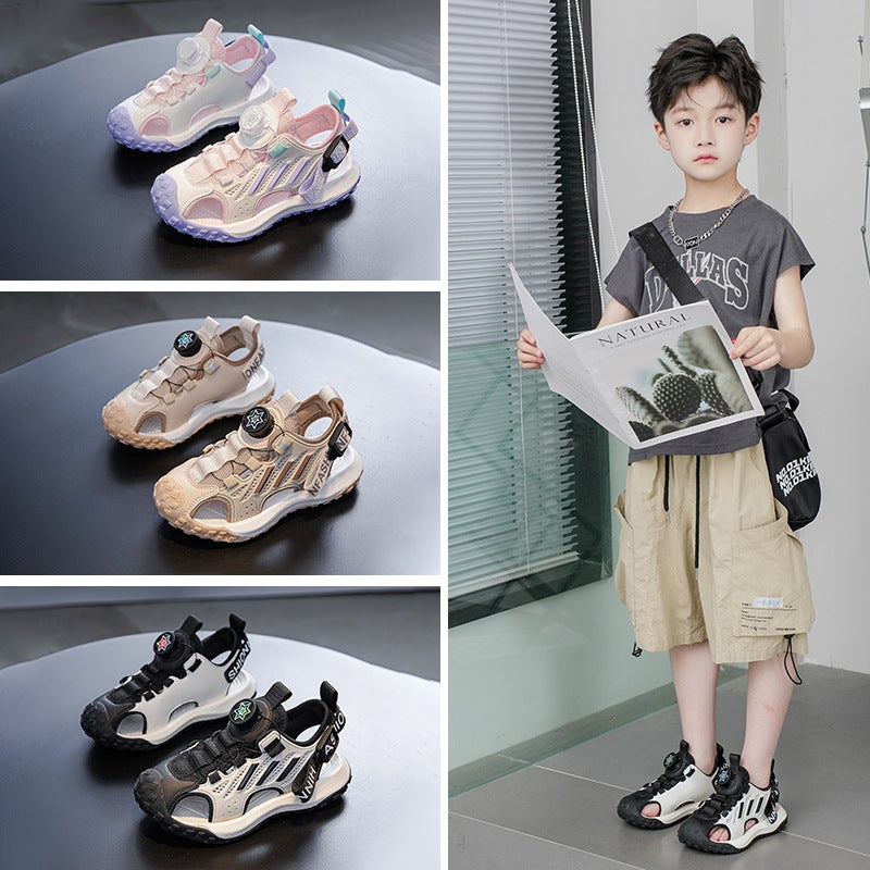 Boys' Closed-Toe Sandals 2025 Style For Older Children, Non-Slip Soft-Soled Children'S Sports Sandals, Girls' Beach Shoes - Image 5