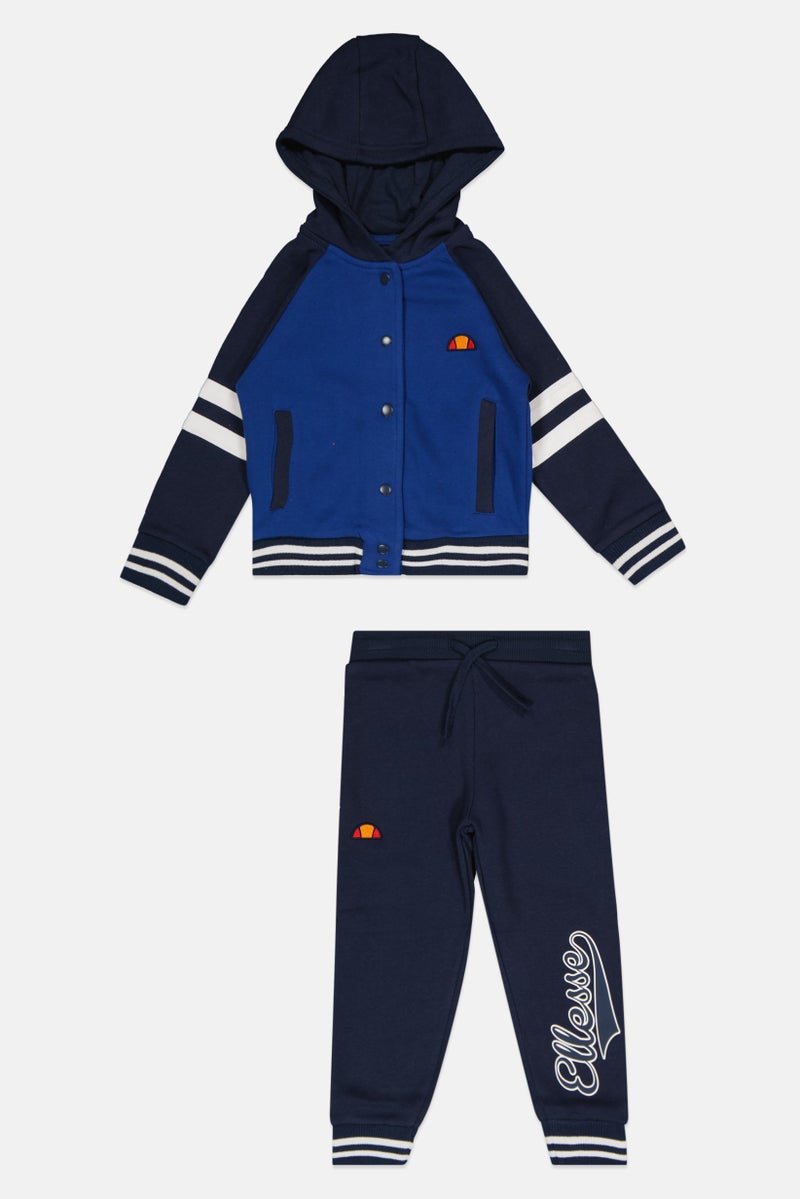 Ellesse Toddlers Boy 2 Pcs Brand Logo Sweatershirt And Jogger Pants Set, Navy  - Image 1