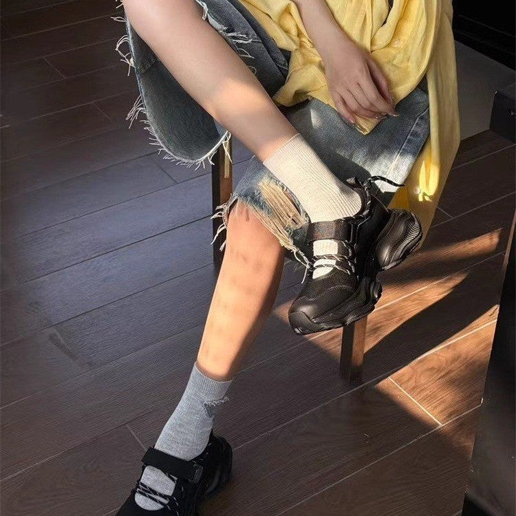 [Youshilai] 2025 Velcro Platform Sports Sandals Women'S Heightened Shallow Mouth Torre Shoes - Image 2
