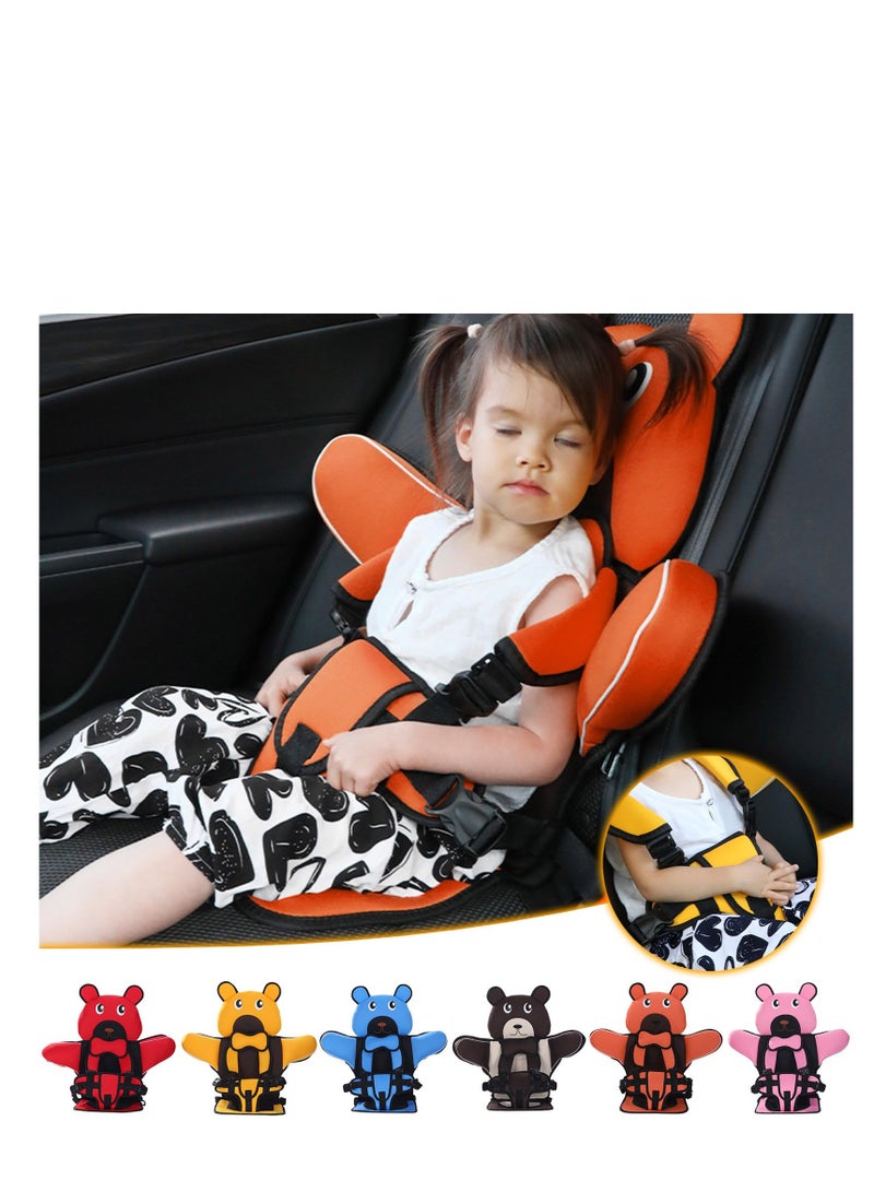 SYOSI Portable Car Small Strap Seat Pad for Boys & Grils, General Car Safety Strap Booster Pad, Carseat Safe Straps Pads (Brown) - Image 4