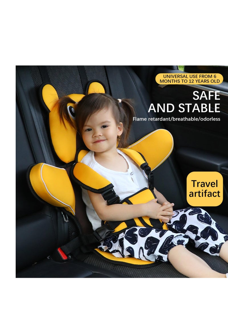 SYOSI Portable Car Small Strap Seat Pad for Boys & Grils, General Car Safety Strap Booster Pad, Carseat Safe Straps Pads (Brown) - Image 5