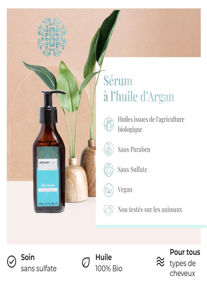 Arganicare Natural Argan Oil Serum with Jojoba Oil - Hair Growth Formula for Damaged Hair, Dry Scalp Treatment & Frizz Control - Vegan Shea Moisture Blend - Image 4
