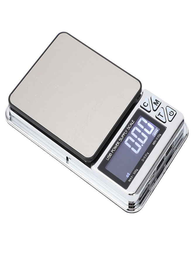 Srliya Digital Milligram Scale 500g 0.01g 7 Units USB Charging Pocket Jewelry Scale for Food Powder - Image 5