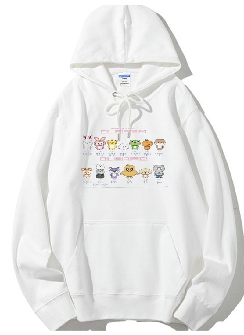NIBEMINENT SEVENTEEN Printed Cotton Long Sleeve Hoodie 