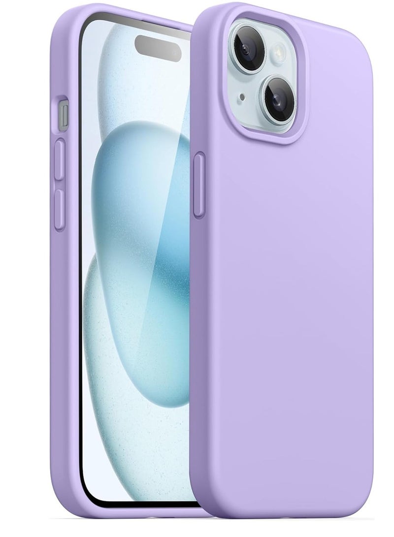 Silicone Case Compatible with iPhone 15 6.1 Premium Silicone Full Body Protection purple - Image 1