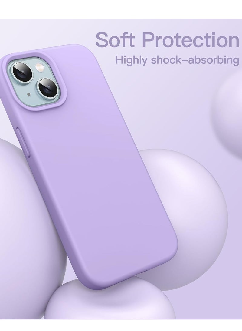 Silicone Case Compatible with iPhone 15 6.1 Premium Silicone Full Body Protection purple - Image 2