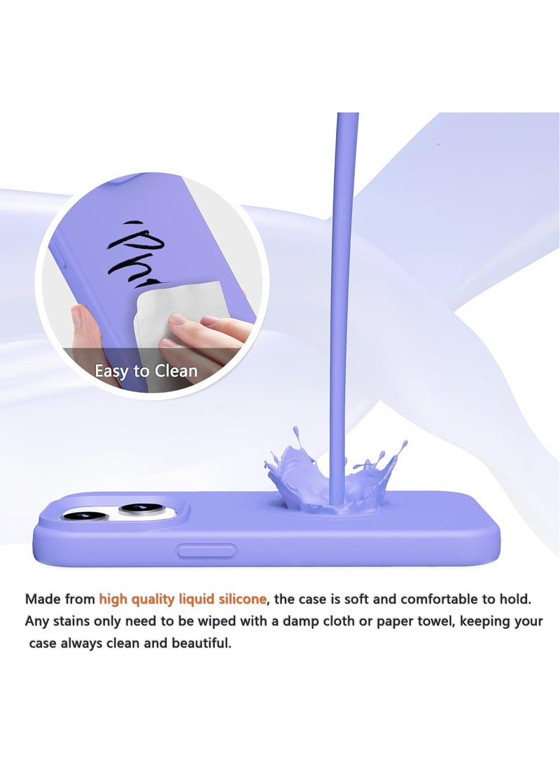 ACLIX Premium Liquid Silicone Case for iPhone 15 Slim Fit, Soft Touch with Microfiber Lining & Enhanced Camera Protection - Durable & Anti-Fingerprint | Light Purple - Image 3