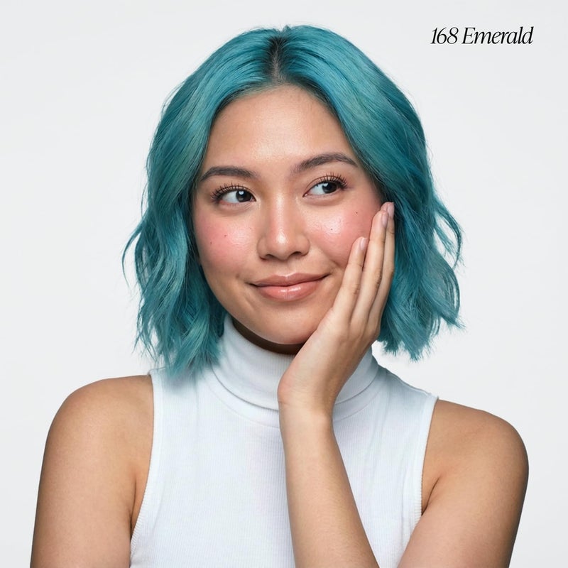 Adore Semi Permanent Hair Color (168 Emerald) | Vegan & Cruelty-Free Green Hair Dye | No Ammonia, No Peroxide, No Alcohol | 4 Fl Oz - Image 2