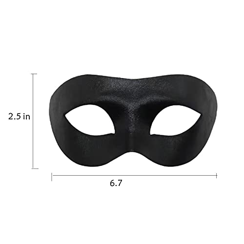 AIYAYI Masquerade Mask for Men， Halloween Black Masquerade Masks Faux Leather - Image 2