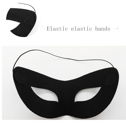 AIYAYI Masquerade Mask for Men， Halloween Black Masquerade Masks Faux Leather - Image 3