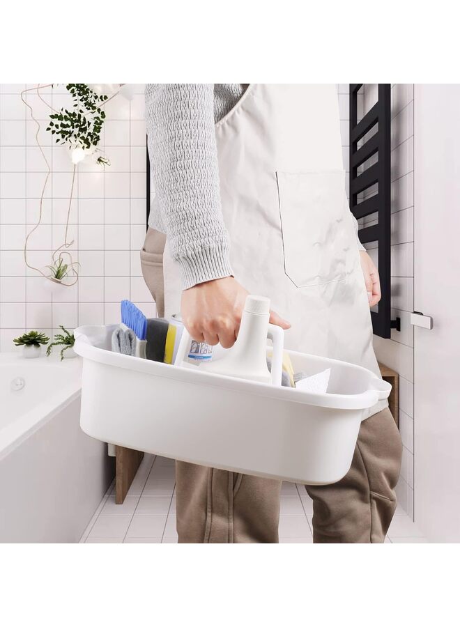 2PCS Cleaning Supply Caddy, Shower Caddy Tote, Divided Basket Bin with Handle for Dorm, Bathroom, Garden, Kitchen, Cleaning Supplies,Under Sink Tool Storage Caddy(GREY) - Image 3