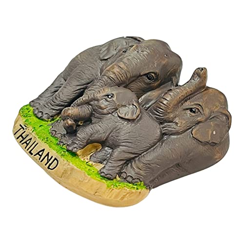Moira 3D Resin Fridge Magnets Set of 3, Southeast Asia Landmarks, Singapore Merlion, Thailand Elephants, Malaysia Twin Towers, Travel Souvenir Collection - Image 5