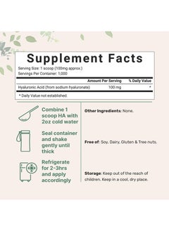 Micro Ingredients Hyaluronic Acid Serum Powder, Skin Hydration 3.52 oz  - Image 2
